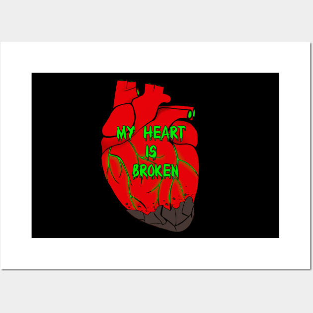 Broken heart is poison Wall Art by FlamyXD